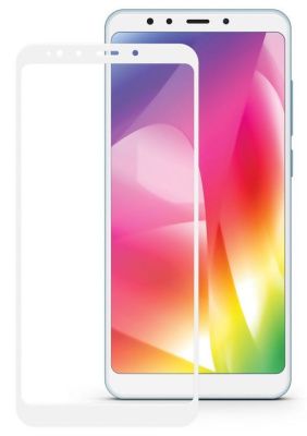 Защитное стекло 2D Xiaomi Mi A2, Белый